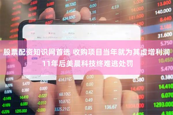 股票配资知识网首选 收购项目当年就为其虚增利润 11年后美晨科技终难逃处罚